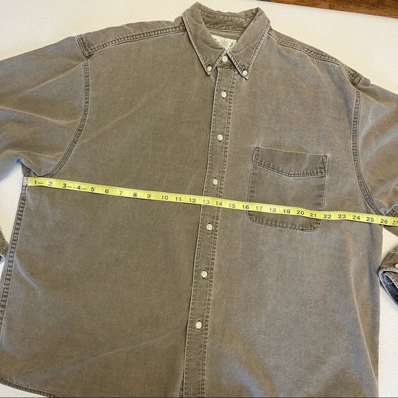 Eddie Bauer Weathered Denim Button Down Shirt- XL. - Picture 6 of 13